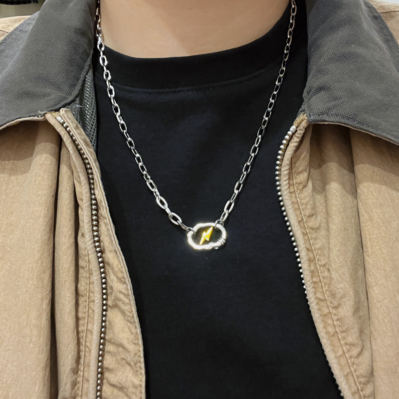 B218-S131-P15潮流男女休闲个性时尚项链饰品百搭小众闪电图案24,饰品头饰,星座1613（原B218）