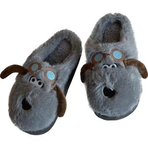 B218-TX37-P25秋冬款防滑半包保暖室内外穿休闲ins掌门狗棉拖鞋子图片