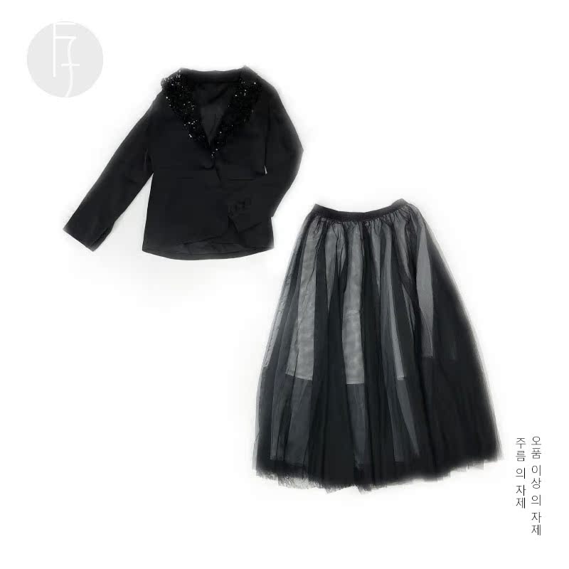 【绯飛】2019新款重工亮片西裝領氣場兩件套西裝紗裙LL0536在類目 女裝/女士精品, 連衣裙中 - 來自Buy2taobao.com提供專業的淘寶代購服務