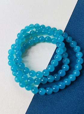 莫桑比克冰种天河石手链多圈单圈