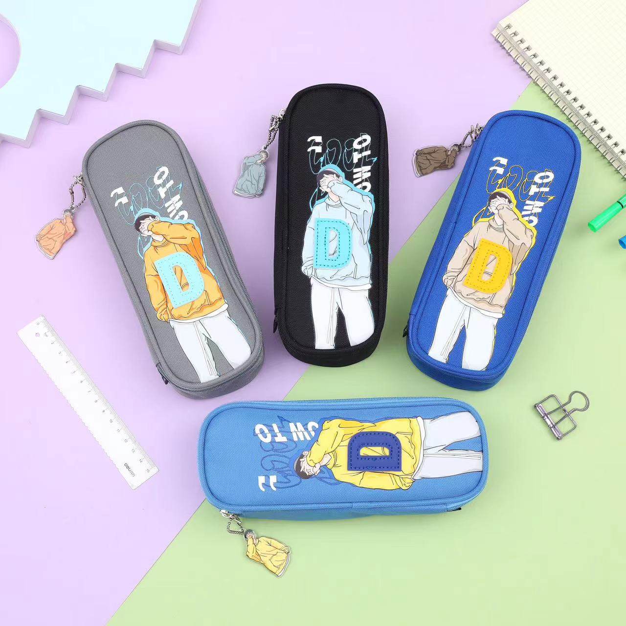 铅笔盒初中生高中生专用文具盒大容量双层大容量帆布拉链笔袋,文具电教/文化用品/商务用品,笔袋,淘宝优惠券,粉丝福利购,淘宝优惠卷