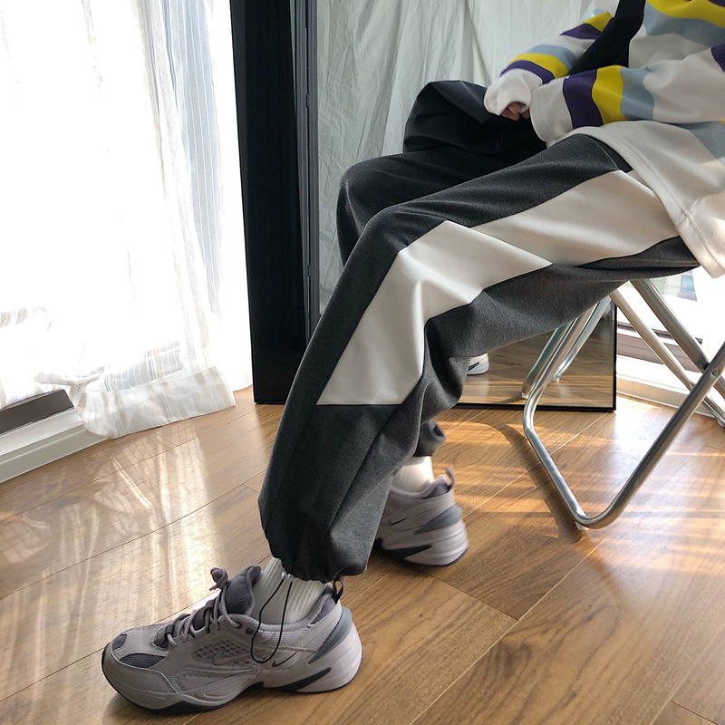 满2019.00元可用1904元优惠券BANGBOY 男生裤子韩版潮流2019新款抽绳束脚裤宽松直筒九分休闲裤