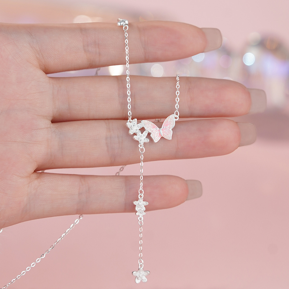 云尚服饰s925银时尚蝴蝶项链女款2025新款高级感轻奢小众锁骨链