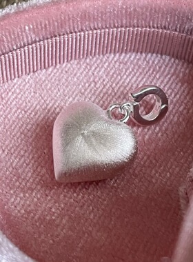 云尚服饰S925纯银磨砂拉丝爱心吊坠女日韩甜美桃心形锁骨链