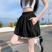 新款 半身长裙设 薄款 白色花苞裙a字款 显瘦裙女日系防走光夏季