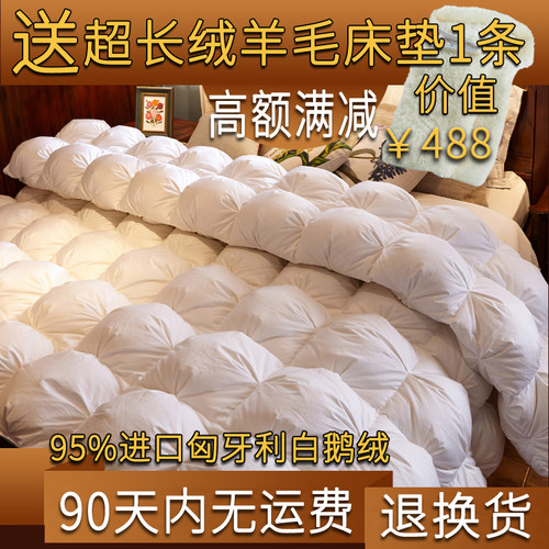 进口匈牙利白鹅绒被子羽绒被芯