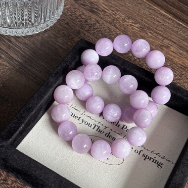 紫锂辉手串 天然紫锂辉手链