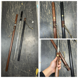 文玩细剑龙泉一体镜面猛钢收藏练习剑客厅摆件素装唐剑未开刃