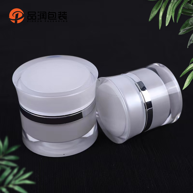 新款高档亚克力化妆品包材10203050克日晚中药面霜试用分装空瓶子