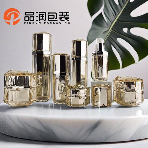 新款钻石切面高档亚克力面霜瓶，套装奢华大气分装空瓶现货50克