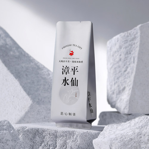漳平水仙乌龙茶公版烫金长泡袋