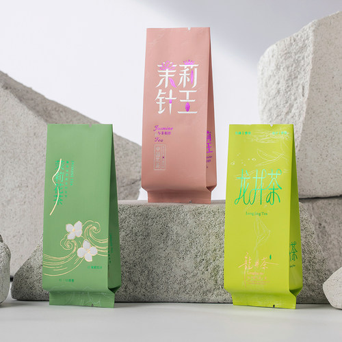 头采春芽龙井茉莉公版烫金小泡袋