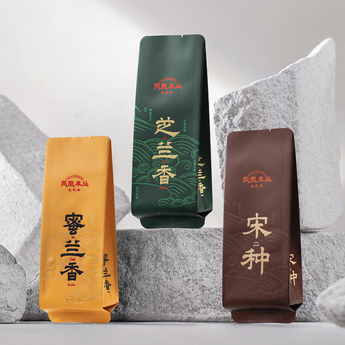 凤凰单丛通用公版烫金长泡袋15cm