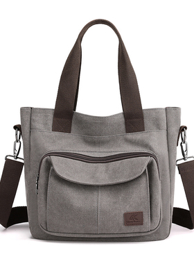 纯色帆布包canvas bag百搭包包2024 设计感女包中东 middle east