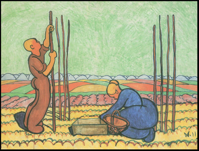 E408【德国】威廉·莫格纳（Wilhelm Morgner）绘画版画网传图库.