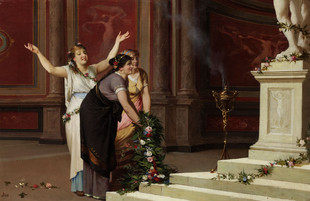 YC252【意大利】阿莫斯·卡塞利（Amos Cassioli）人物油画图库.