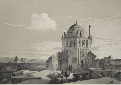 C546【法国】 Eugène Flandin 古波斯地区古迹建筑风景版画图库