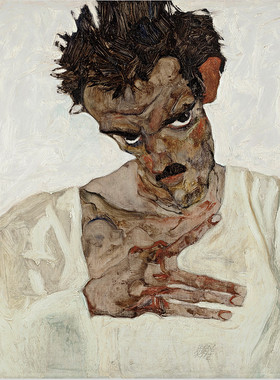 E001【奥地利】埃贡·席勒(Egon Schiele)油画、水彩绘画电子图库