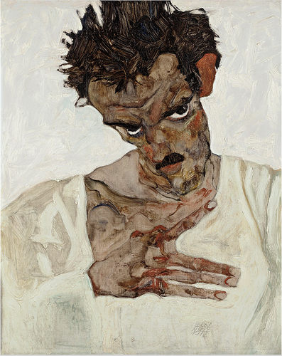 E001【奥地利】埃贡·席勒(Egon Schiele)油画、水彩绘画电子图库