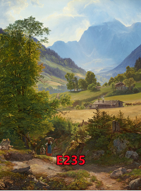 E235【奥地利】弗里德里希·卢斯（Friedrich Loos）风景油画图库