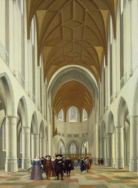 T882【荷兰】珊列丹（Pieter Jansz Saenredam）建筑绘画网传图库
