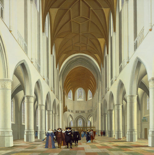 T882【荷兰】珊列丹（Pieter Jansz Saenredam）建筑绘画网传图库