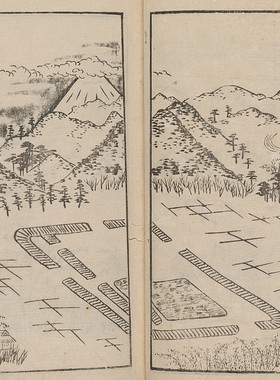 C857【日本】河邨珉雪百富士江户明治电子图库版画插图图片素材