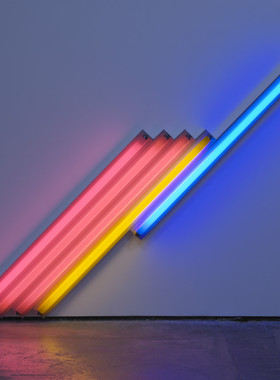 R381【美国】丹·弗拉文（Dan Flavin）绘画、灯光艺术电子图库