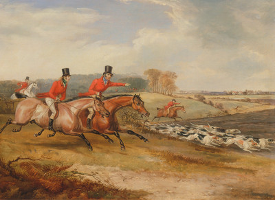 T876【英国】（Francis Calcraft Turner）训马狩猎主题绘画图库.