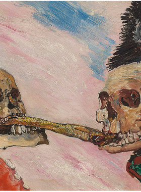 A268【比利时】詹姆斯·恩索尔（James Ensor）绘画素材高清图库