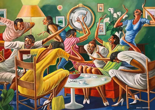 *D214【美国】厄尼·巴恩斯 (Ernie Barnes)油画资源基地电子图库