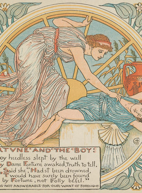 A494【英国】Walter Crane：The baby's own Aesop 童话插图图库