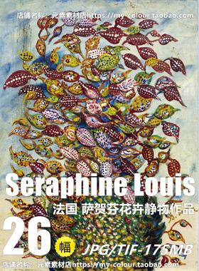 R709【法国】萨贺芬(Seraphine Louis)稚拙风格花卉静物电子图库