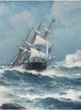 D098【挪威】Lauritz Haaland 海洋、帆船 主题绘画网传电子图库.