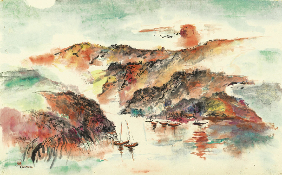 E214【美籍、华裔】陳蔭羆 （George Chann）油画、水彩网传图库