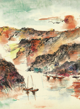 E214【美籍、华裔】陳蔭羆 （George Chann）油画、水彩网传图库