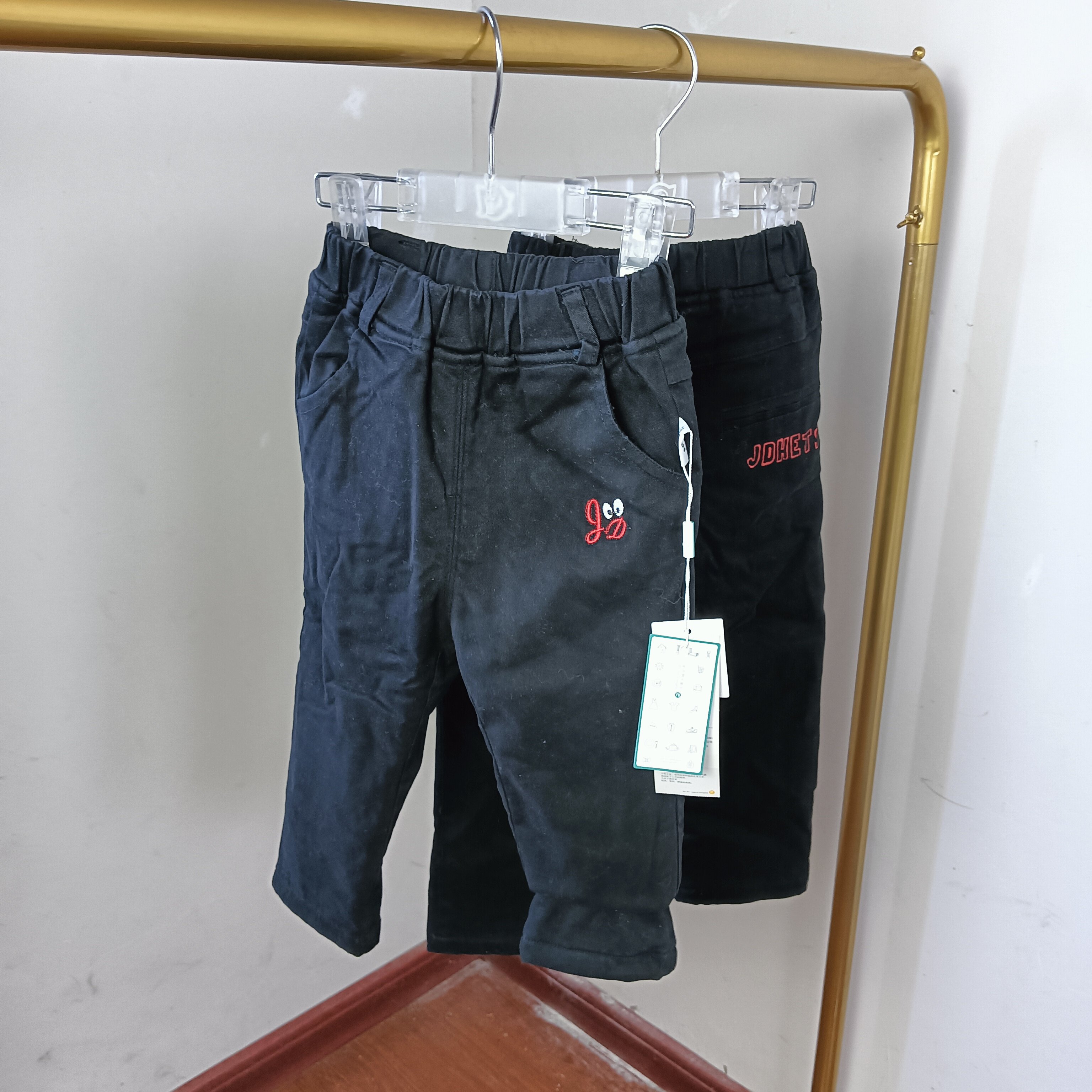 品质微弹婴儿加绒加厚裤子男宝宝保暖裤小童棉裤绒裤长裤全棉冬装