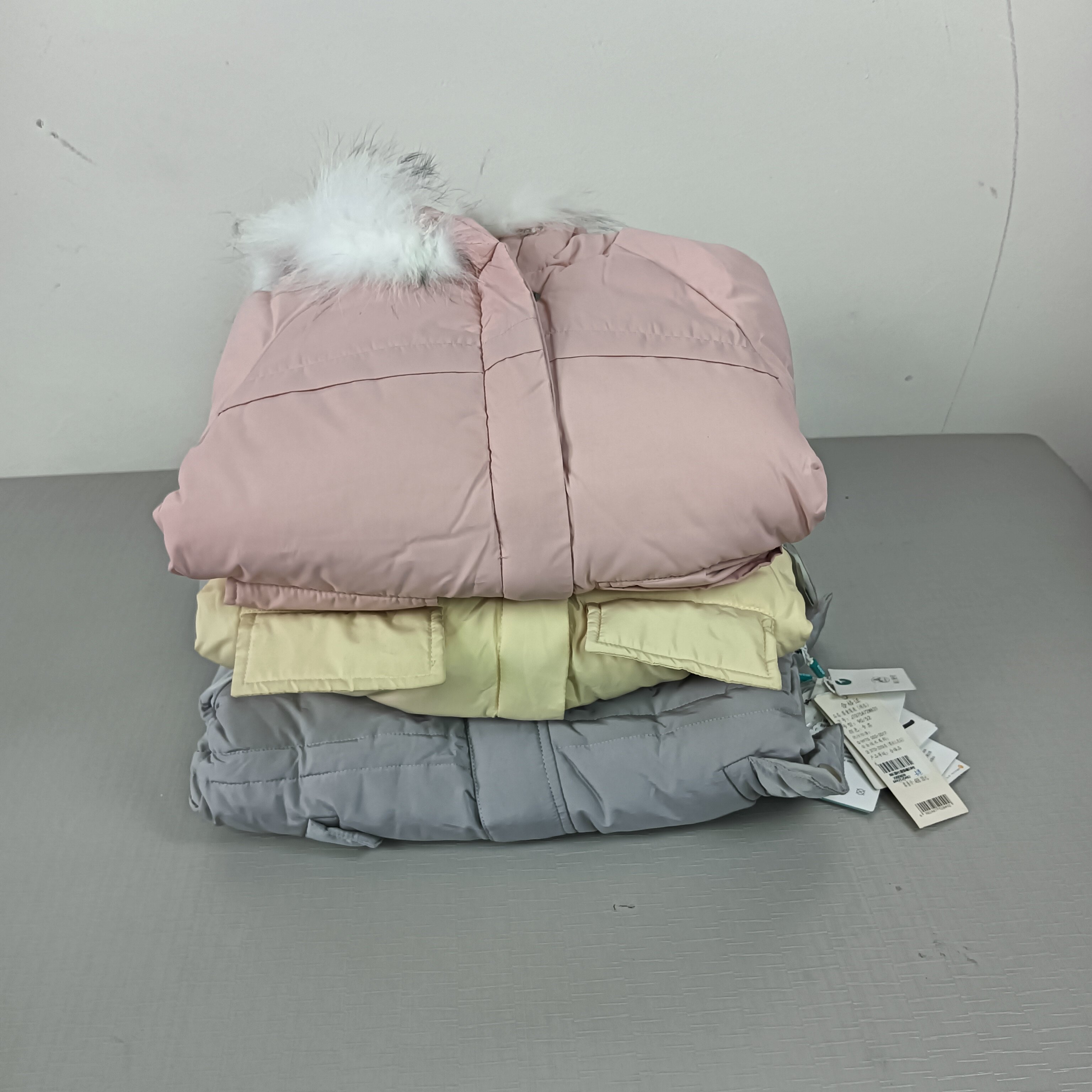 儿童秋冬款加厚连帽毛领可脱棉袄棉衣