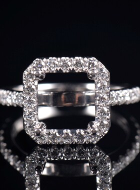 Fay Jewelry 个性定制钻石戒指空托（925银/10K/14K/18K/PT950）