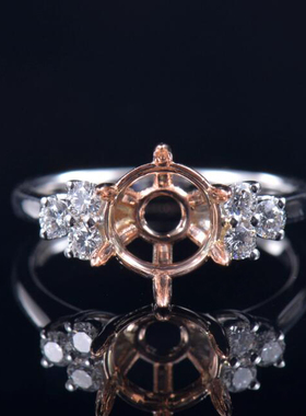 Fay Jewelry 个性定制钻石戒指空托（925银/10K/14K/18K/PT950）