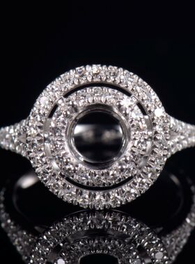 Fay Jewelry 个性定制钻石戒指空托（925银/10K/14K/18K/PT950）