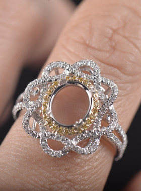 Fay Jewelry 个性定制DIY戒指空托（925/10K/14K/18K/PT950）