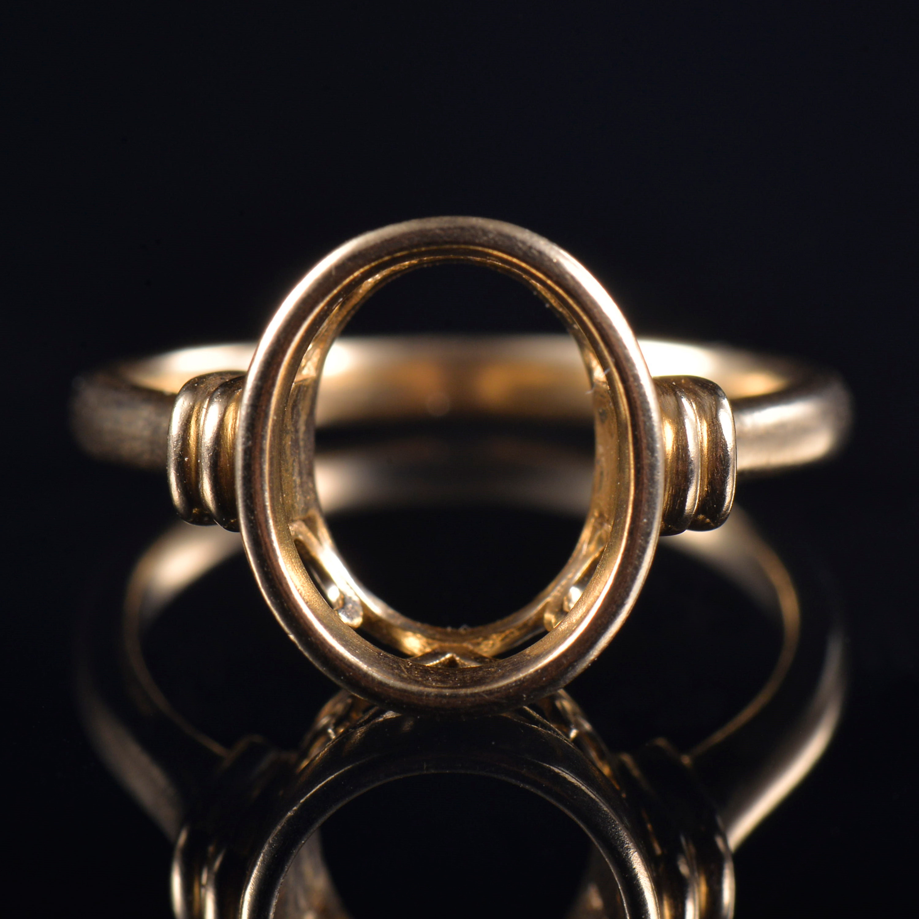 Fay Jewelry 14K金6*9订制空托戒指通用简约复古风支持刻字定制