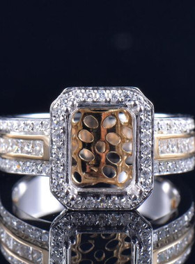 Fay Jewelry 个性定制钻石戒指空托（925银/10K/14K/18K/PT950）