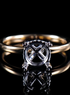 Fay Jewelry 个性定制钻石戒指空托（925银/10K/14K/18K/PT950）