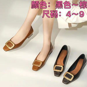 专柜正品春秋新款舒适平底时尚百搭名媛淑女高品法式平底鞋912723