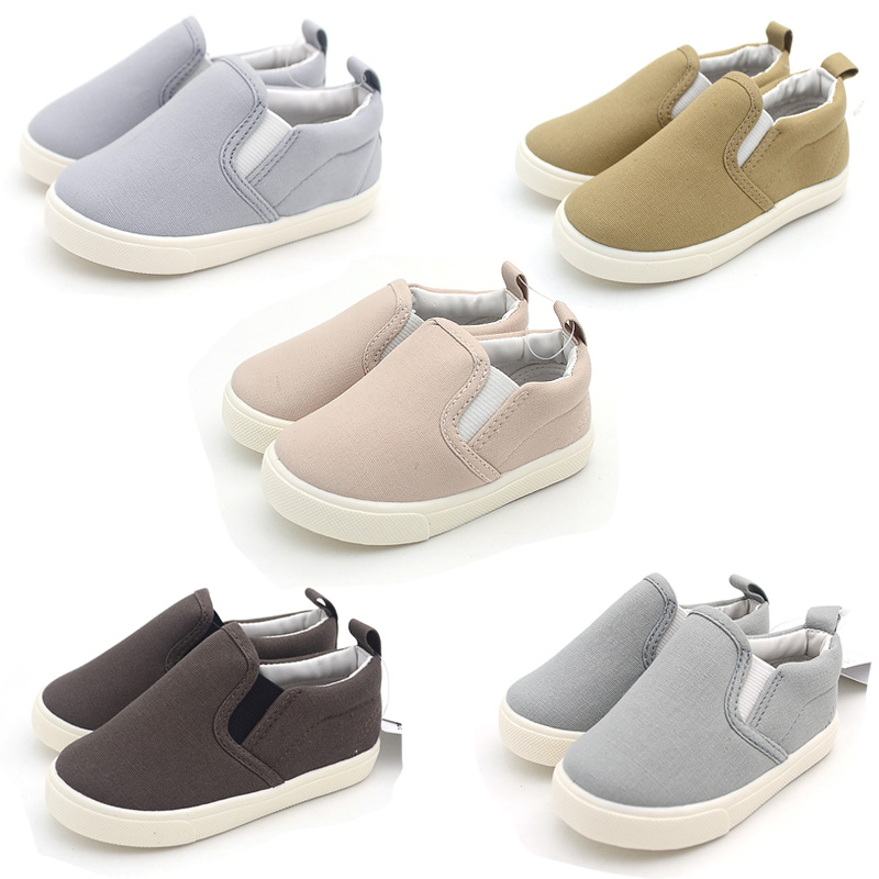 日本FO童鞋糖果色外贸多余纯色软底帆布简约宽松幼儿园鞋校园鞋