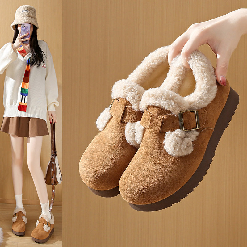包邮冬季新款勃肯鞋加绒韩版女学生板鞋运动保暖休闲鞋套脚懒人鞋,女鞋,时尚休闲鞋,淘宝优惠券,粉丝福利购,淘宝优惠卷