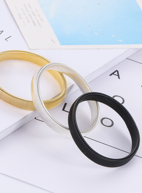 包邮新款男士金属弹簧弹性手镯