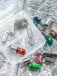 ROADLATIVE原创设计国潮牌街头嘻哈时尚钢药丸项链男女情侣礼物潮